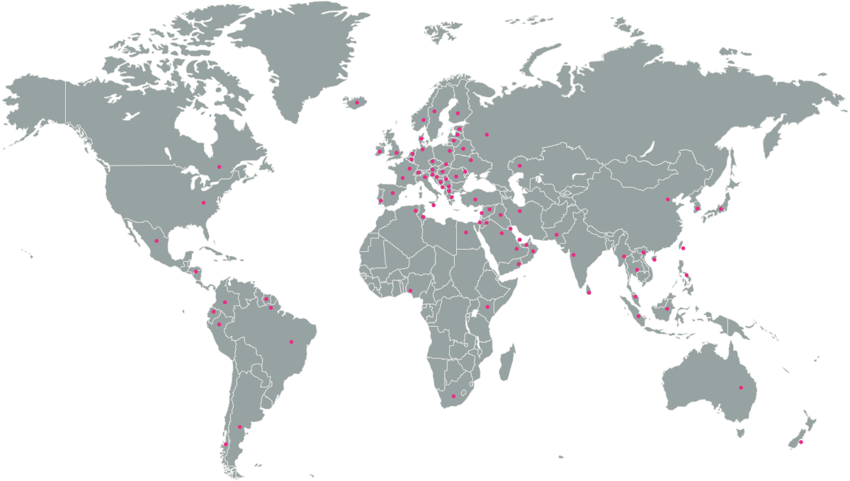 ETI subsidiaries map